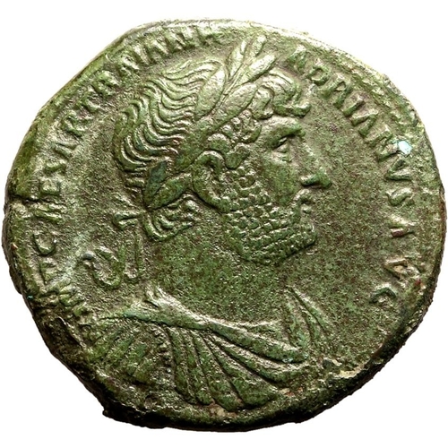 149 - About Good Very Fine; rough surfaces | ROMAN EMPIRE. Hadrian. Bronze sestertius, AD 121-123. Rome. O... 