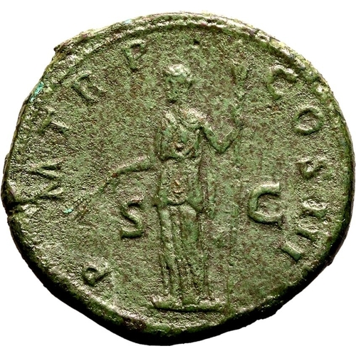 149 - About Good Very Fine; rough surfaces | ROMAN EMPIRE. Hadrian. Bronze sestertius, AD 121-123. Rome. O... 