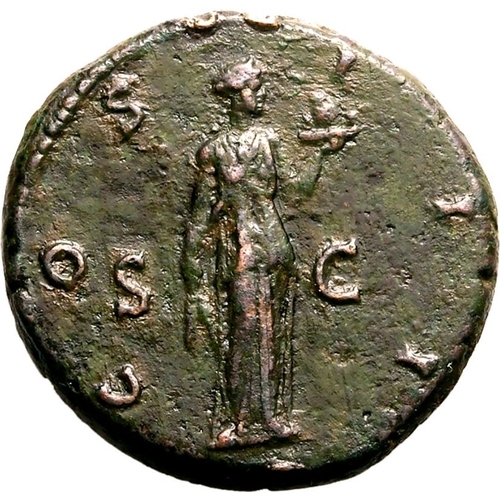 158 - About Good Very Fine | ROMAN EMPIRE. Hadrian. Bronze as, AD 126-127. Rome. Obv: HADRIANVS AVGVSTVS, ... 