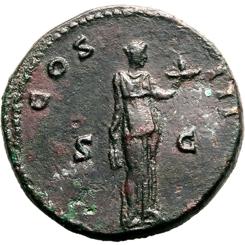 160 - Extremely Fine; a highly attractive example | ROMAN EMPIRE. Hadrian. Bronze dupondius, AD 126-127. R... 