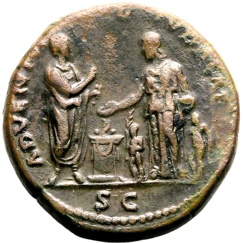 170 - Very Fine; a superior example to that held in British Museum | ROMAN EMPIRE. Hadrian. Bronze as, AD ... 