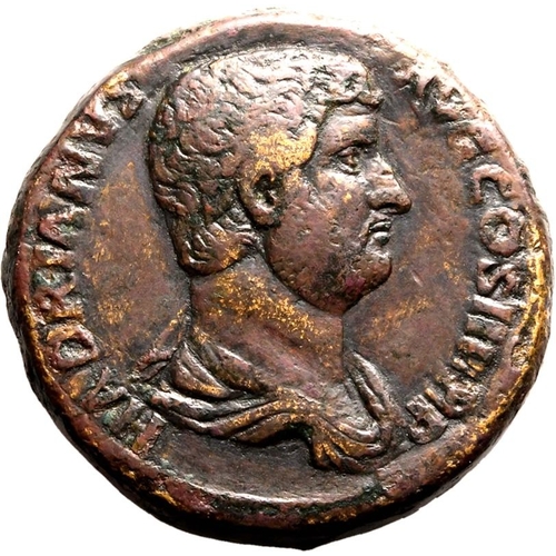 172 - About Good Very Fine; smoothed and tooled, splendid patina | ROMAN EMPIRE. Hadrian. Bronze sestertiu... 