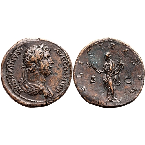 183 - Extremely Fine; bronze disease, struck on a broad flan with an attractive patina | ROMAN EMPIRE. Had... 