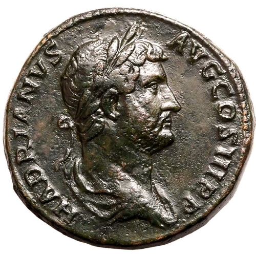 184 - About Good Very Fine; well-centred with an attractive, glossy patina | ROMAN EMPIRE. Hadrian. Bronze... 