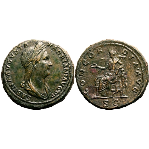 188 - About Extremely Fine; an attractive example, pleasant dark green/brown patina | ROMAN EMPIRE. Sabina... 