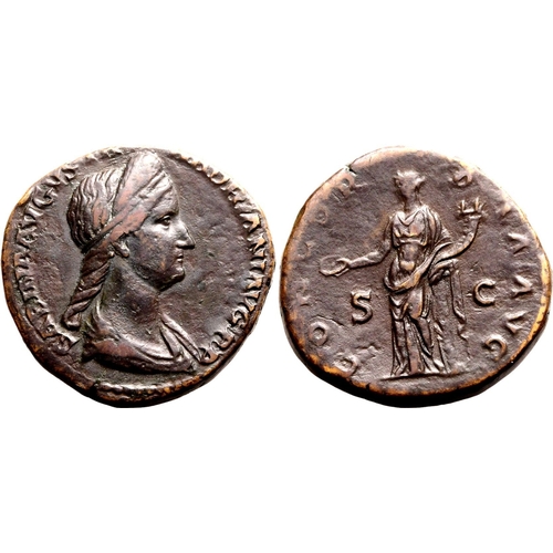 192 - Very Fine; lightly smoothed | ROMAN EMPIRE. Sabina (wife of Hadrian). Bronze sestertius, AD 136-138.... 