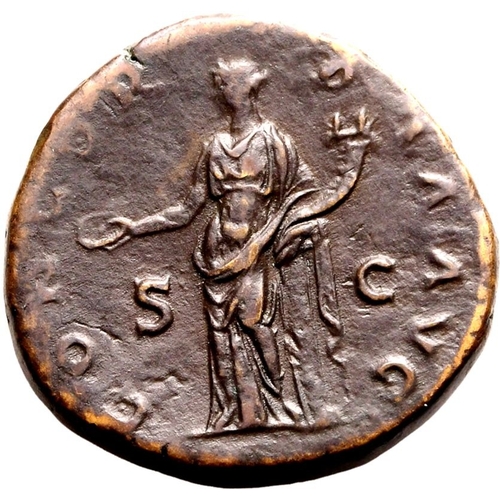 192 - Very Fine; lightly smoothed | ROMAN EMPIRE. Sabina (wife of Hadrian). Bronze sestertius, AD 136-138.... 