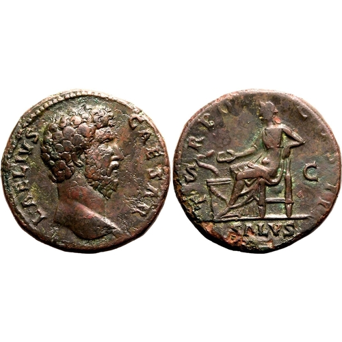 195 - About Good Very Fine; corrosion | ROMAN EMPIRE. Aelius (adopted son of Hadrian, Caesar). Bronze sest... 