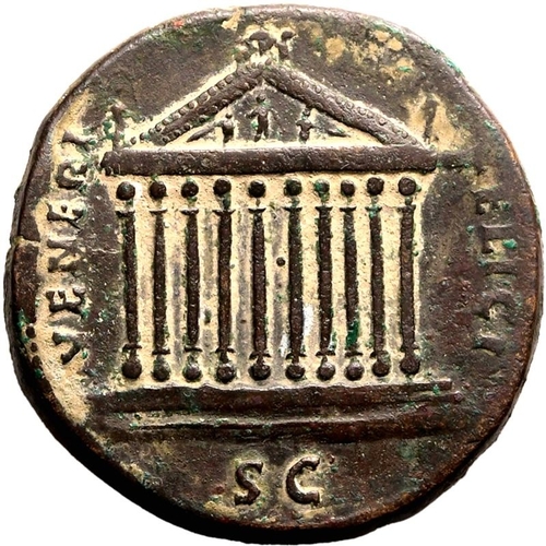 204 - About Very Fine; earthen highlights | ROMAN EMPIRE. Antoninus Pius. Bronze sestertius, AD 140-144. R... 