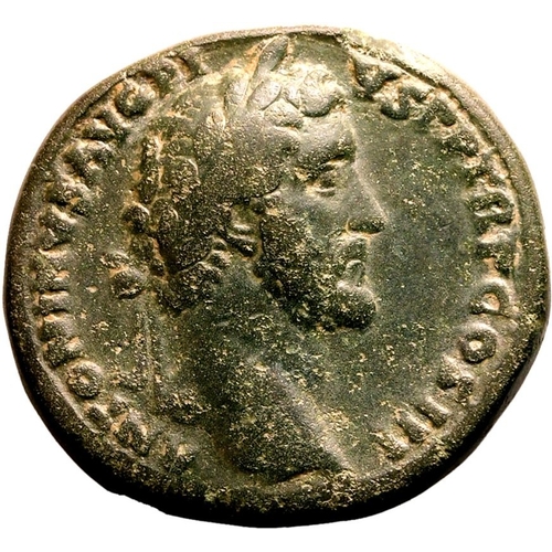 206 - Good Fine | ROMAN EMPIRE. Antoninus Pius. Bronze sestertius, AD 140-144. Rome. Obv: ANTONINVS AVG PI... 