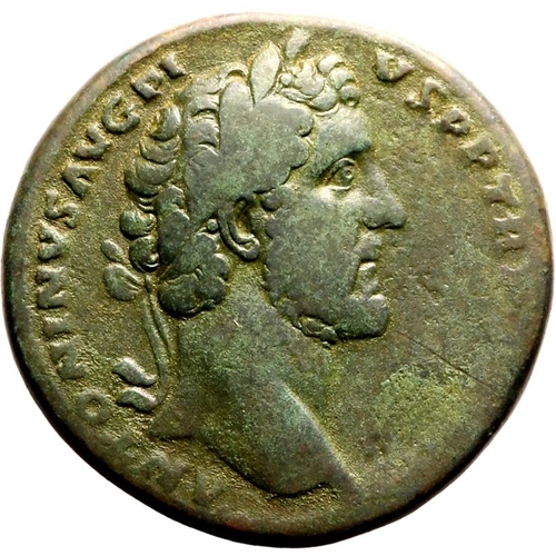 207 - Good Fine | ROMAN EMPIRE. Antoninus Pius. Bronze sestertius, AD 140-144. Rome. Obv: ANTONINVS AVG PI... 