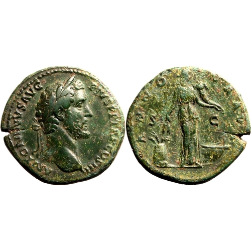 209 - Very Fine | ROMAN EMPIRE. Antoninus Pius. Bronze sestertius, AD 140-144. Rome. Obv: ANTONINVS AVG PI... 