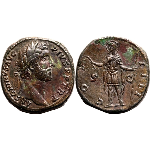 217 - Good Very Fine; smoothed and tooled, struck on thick flan | ROMAN EMPIRE. Antoninus Pius. Bronze ses... 