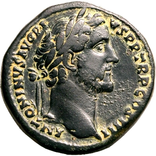 218 - Very Fine; well-centred | ROMAN EMPIRE. Antoninus Pius. Bronze sestertius, AD 145-161. Rome. Obv: AN... 