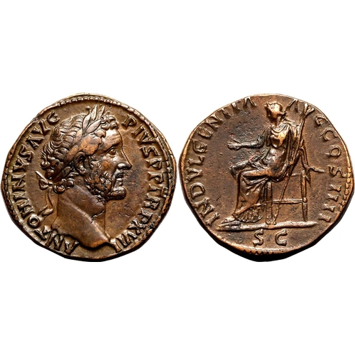 226 - Extremely Fine; well-detailed with an attractive light brown patina | ROMAN EMPIRE. Antoninus Pius. ... 