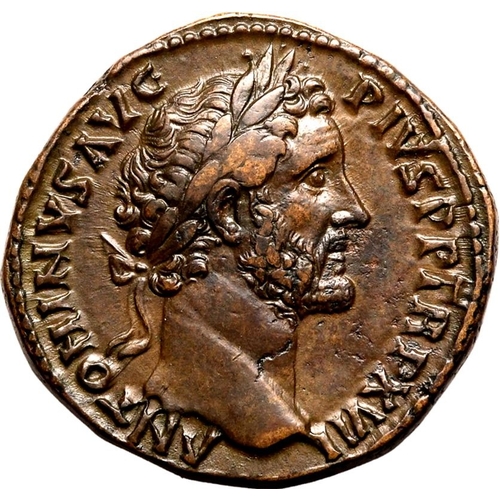 226 - Extremely Fine; well-detailed with an attractive light brown patina | ROMAN EMPIRE. Antoninus Pius. ... 