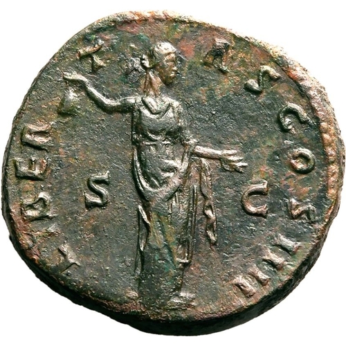 228 - Good Very Fine | ROMAN EMPIRE. Antoninus Pius. Bronze sestertius, AD 153-154. Rome. Obv: ANTONINVS A... 