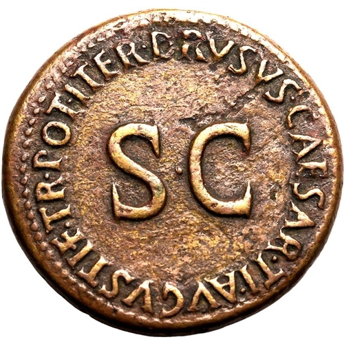 23 - About Extremely Fine | ROMAN EMPIRE. Drusus (son of Tiberius, Caesar). Bronze dupondius, AD 21-22. R... 