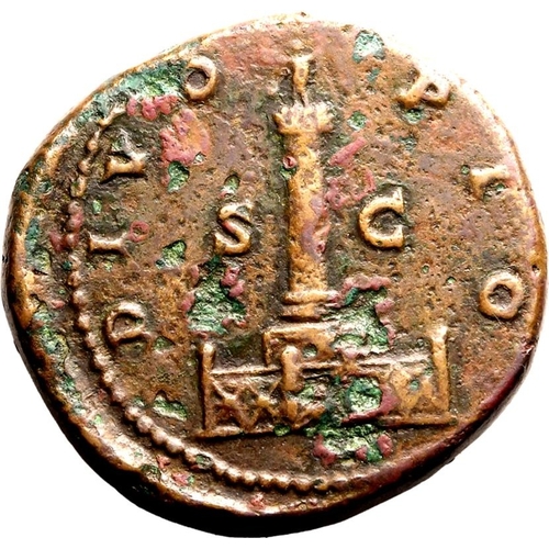 238 - Very Fine; repaired areas, a fine portrait of the deified Pius | ROMAN EMPIRE. Divus Antoninus Pius.... 