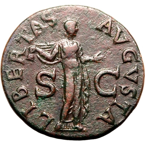 43 - Very Fine; boasting an attractive green/brown patina | ROMAN EMPIRE. Claudius. Bronze as, AD 50-54. ... 