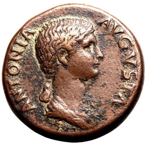 46 - Very Fine | ROMAN EMPIRE. Antonia (mother of Claudius). Bronze as, AD 50-54. Rome. Obv: ANTONIA AVGV... 