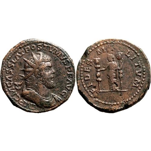 481 - About Good Very Fine; smoothed fields, attractive for the issue | ROMAN EMPIRE. Postumus. Bronze dou... 