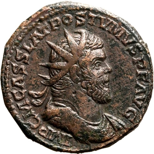 481 - About Good Very Fine; smoothed fields, attractive for the issue | ROMAN EMPIRE. Postumus. Bronze dou... 