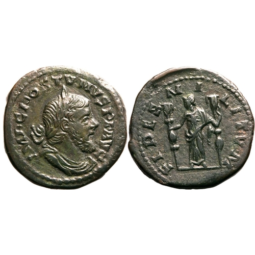 482 - Good Very Fine; lightly smoothed fields, exceptional for the issue | ROMAN EMPIRE. Postumus. Bronze ... 