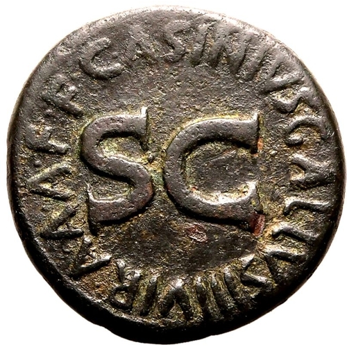 5 - Very Fine | ROMAN EMPIRE. Augustus. Bronze dupondius, 16 BC. Rome. Asinius Gallus, moneyer. Obv: AVG... 