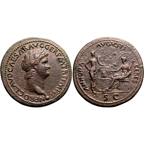 50 - About Extremely Fine; abnormally complete for the issue | ROMAN EMPIRE. Nero. Bronze sestertius, AD ... 