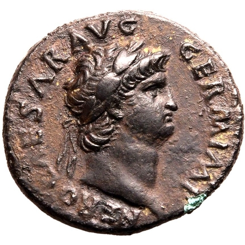 51 - About Extremely Fine; minor spots of bronze disease | ROMAN EMPIRE. Nero. Bronze as, AD 65. Rome. Ob... 