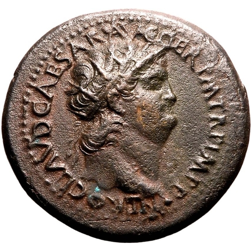 52 - Good Very Fine; grainy surfaces, full design retained | ROMAN EMPIRE. Nero. Bronze dupondius, AD 65.... 