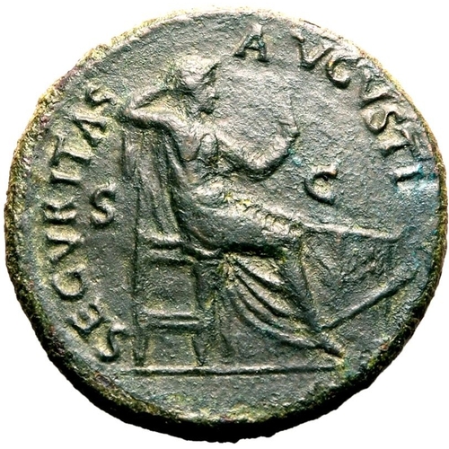 58 - Very Fine | ROMAN EMPIRE. Nero. Bronze dupondius or as, AD 65-66. Lugdunum. Obv: IMP NERO CAESAR AVG... 