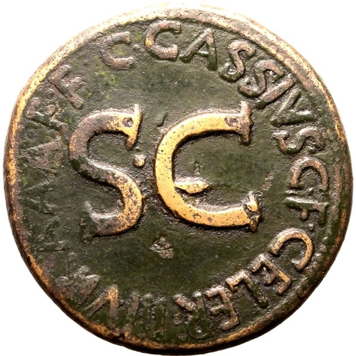 6 - Very Fine; minor corrosion to obv., splendid brown patina | ROMAN EMPIRE. Augustus. Bronze sestertiu... 