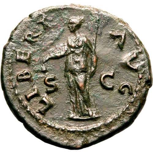 66 - Good Very Fine; light smoothing to obv., attractive green patina | ROMAN EMPIRE. Galba. Bronze as, A... 