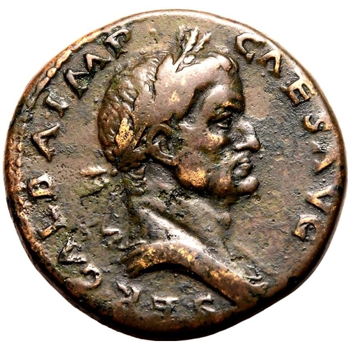 69 - About Good Very Fine; a fine, clear portrait | ROMAN EMPIRE. Galba. Bronze sestertius, AD 68. Rome. ... 