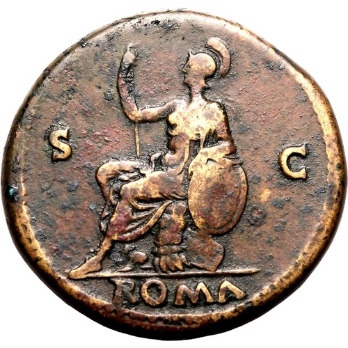 69 - About Good Very Fine; a fine, clear portrait | ROMAN EMPIRE. Galba. Bronze sestertius, AD 68. Rome. ... 