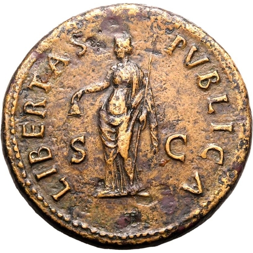 71 - Good Very Fine; smoothed, otherwise an impressive, medallic bronze | ROMAN EMPIRE. Galba. Bronze ses... 