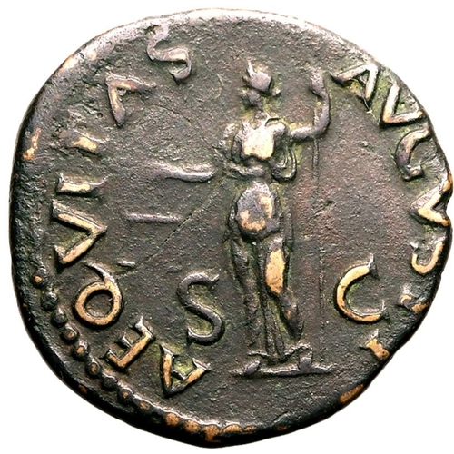 75 - Very Fine | ROMAN EMPIRE. Vespasian. Bronze as, AD 71. Rome. Obv: IMP CAES VESPASIAN AVG COS III, la... 