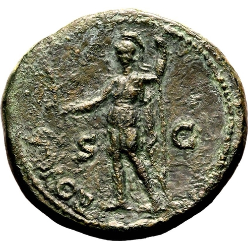 81 - Very Fine | ROMAN EMPIRE. Vespasian. Bronze sestertius, AD 71. Rome. Obv: IMP CAES VESPASIAN AVG P M... 