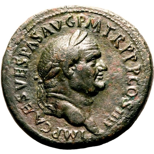 83 - About Extremely Fine; a fine specimen | ROMAN EMPIRE. Vespasian. Bronze sestertius, AD 72-73. Rome. ... 