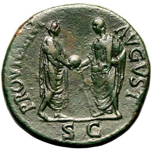 91 - About Good Very Fine; featuring a splendid green patina and an expressive portrait | ROMAN EMPIRE. T... 