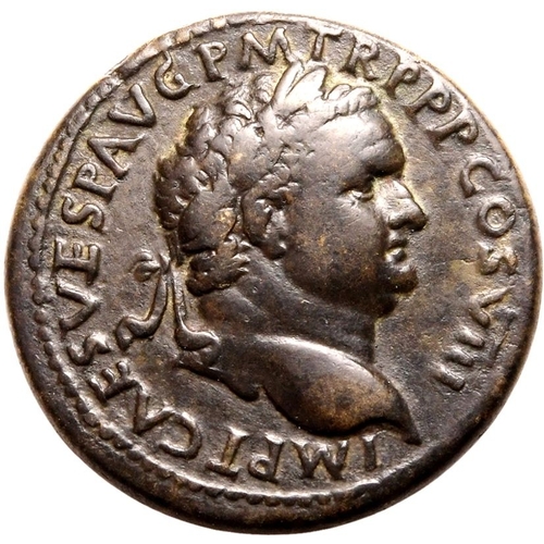 93 - Very Fine | ROMAN EMPIRE. Titus. Bronze sestertius, AD 80-81. Rome. Obv: IMP T CAES VESP AVG P M TR ... 