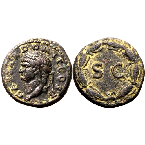 94 - About Good Very Fine | ROMAN EMPIRE. Domitian (Caesar). Bronze quadrans, AD 74. Rome. Struck for cir... 