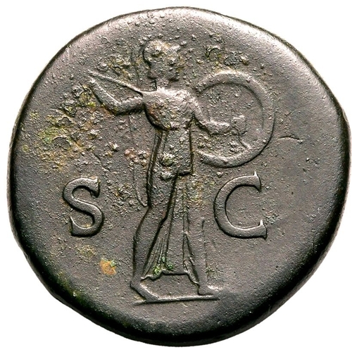 96 - About Very Fine; a lovely patina | ROMAN EMPIRE. Domitian (Caesar). Bronze sestertius, AD 80-81. Rom... 