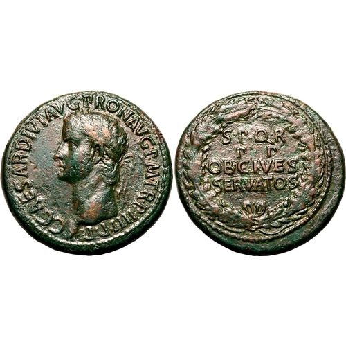 33 - Good Very Fine; boasting a bold portrait and beautiful, mottled patina | ROMAN EMPIRE. Caligula. Bro... 