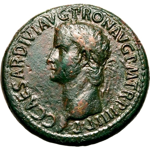 33 - Good Very Fine; boasting a bold portrait and beautiful, mottled patina | ROMAN EMPIRE. Caligula. Bro... 