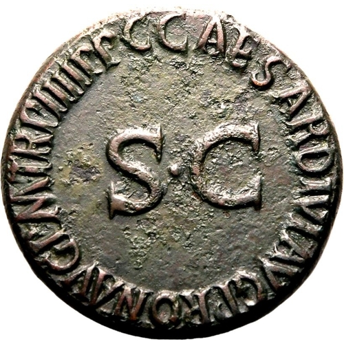 35 - Good Very Fine; a fine example | ROMAN EMPIRE. Germanicus (father of Caligula). Bronze as, AD 40-41.... 