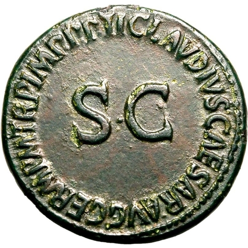 36 - About Good Very Fine; attractive green patina | ROMAN EMPIRE. Germanicus (brother of Claudius). Bron... 