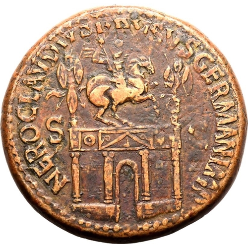 39 - Good Very Fine; smoothed, medallic in appearance | ROMAN EMPIRE. Claudius. Bronze sestertius, AD 41-... 